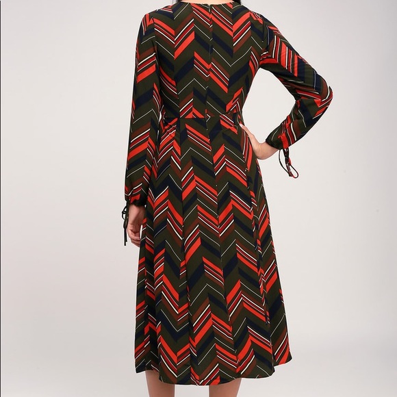 Lulus Martini Moment Multi Print Midi Dress - Picture 3 of 16